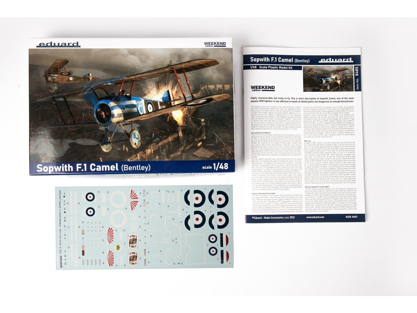 Eduard - Sopwith F.1 Camel (Bentley) Weekend edition, 1/48, 8485 hind ja info | Klotsid ja konstruktorid | kaup24.ee