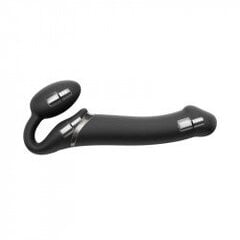 Strap On Me Black Vibrating Bendable Strap-on цена и информация | БДСМ и фетиш | kaup24.ee