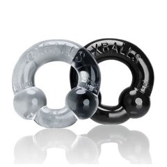 Peeniserõngas Oxballs - Ultraballs Cockring 2-pack Black & Clear цена и информация | Эрекционные кольца, насадки на пенис | kaup24.ee