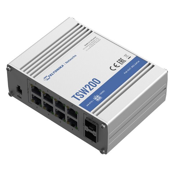 Teltonika Ethernet Switch TSW200 10/100/1000 Mbps (RJ-45) hind ja info | Ruuterid | kaup24.ee