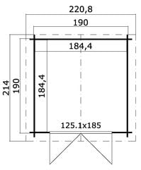 Aiamaja-kuur Moora 3,4 m² цена и информация | Садовые сараи, дровницы | kaup24.ee