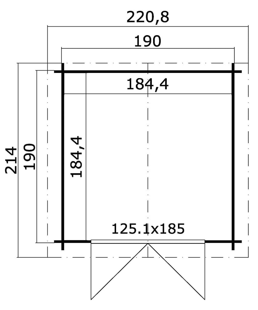 Aiamaja-kuur Moora 3,4 m² hind ja info | Kuurid ja aiamajad | kaup24.ee