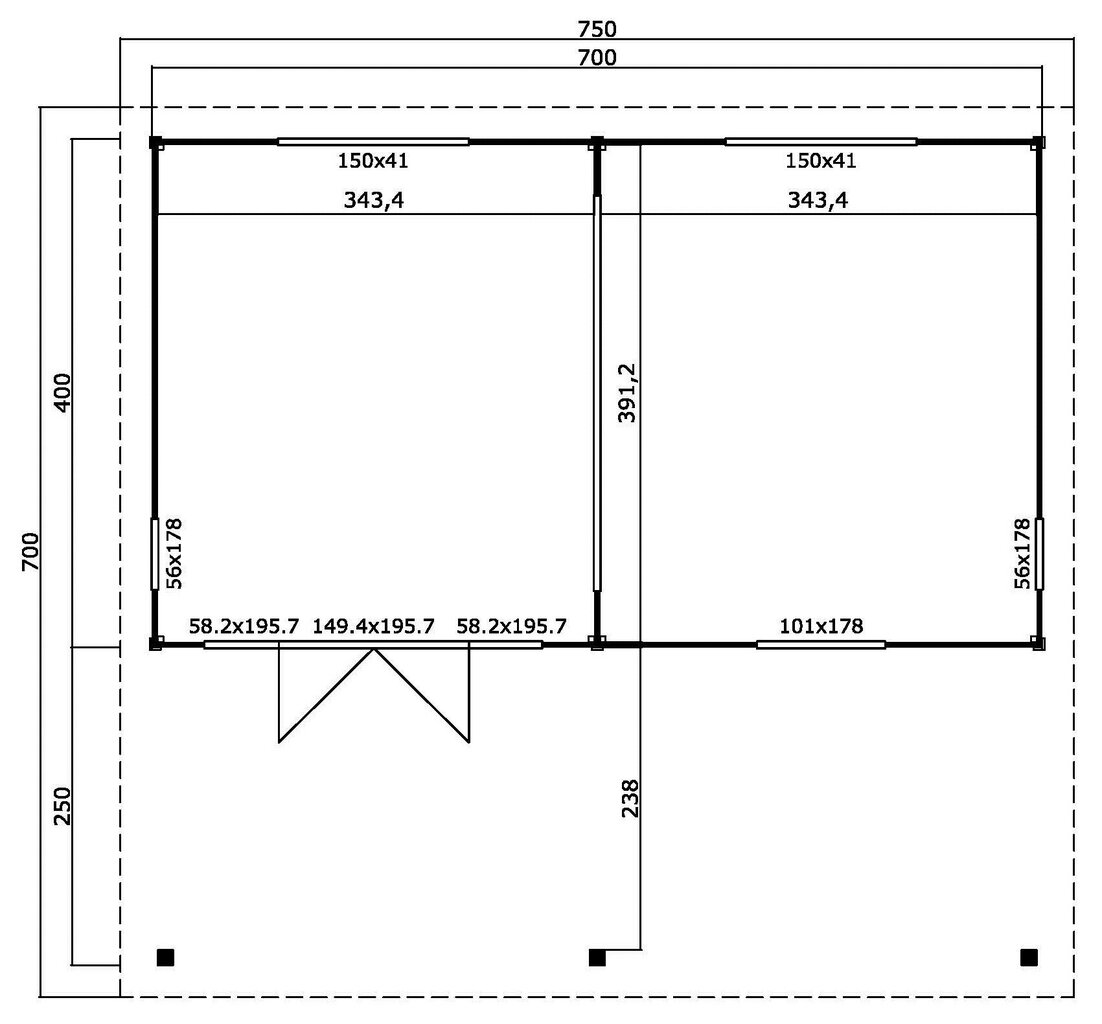 Aiamaja-külalistemaja Bravo 27 m² + terrass 19 m² hind ja info | Kuurid ja aiamajad | kaup24.ee