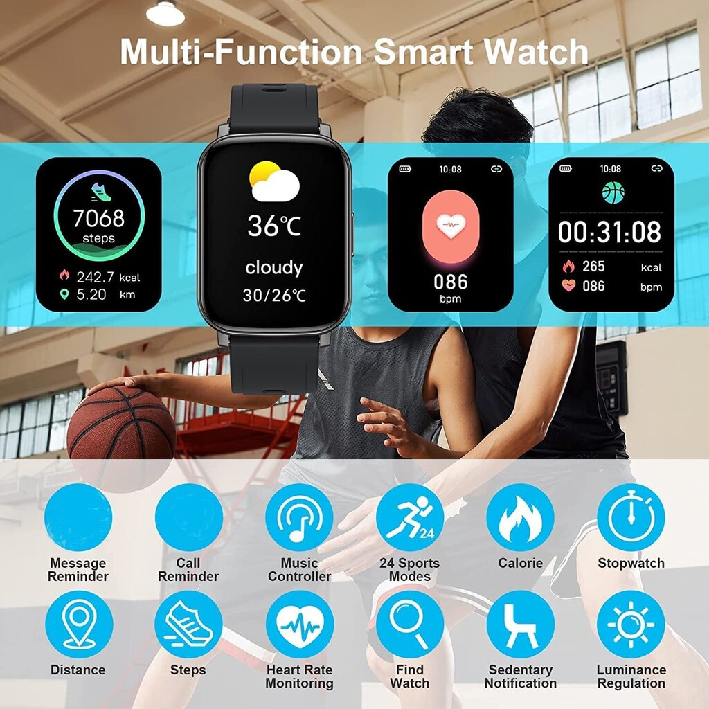 Glory Fit P40 Black hind ja info | Nutikellad (smartwatch) | kaup24.ee