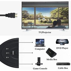 Lüliti Techly HDMI 3x1 FullHD 1080p / 4K@30Hz Pigtail цена и информация | Аксессуары для корпусов | kaup24.ee