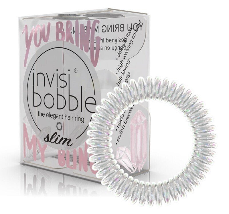 Invisibobble Invisibobble Slim ( 3 pcs ) - Thin spiral hair band Sparks Flying You Bring my Bling hind ja info | Juuste aksessuaarid | kaup24.ee