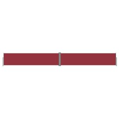 vidaXL lahtitõmmatav külgsein, punane, 117 x 1000 cm hind ja info | Päikesevarjud, markiisid ja alused | kaup24.ee