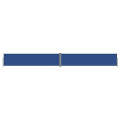 vidaXL lahtitõmmatav külgsein, sinine, 117 x 1000 cm цена и информация | Зонты, маркизы, стойки | kaup24.ee