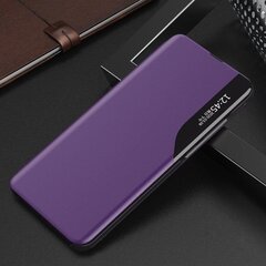 Leather View Case elegantne raamaturiiuli tüüpi ümbris tugijalaga Huawei Y6p / Honor 9A lilla jaoks hind ja info | Telefoni kaaned, ümbrised | kaup24.ee