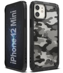 Ringke Fusion X Design vastupidav PC-ümbris koos TPU kaitserauaga iPhone 12 mini Camo Black (XDAP0015) jaoks hind ja info | Telefoni kaaned, ümbrised | kaup24.ee