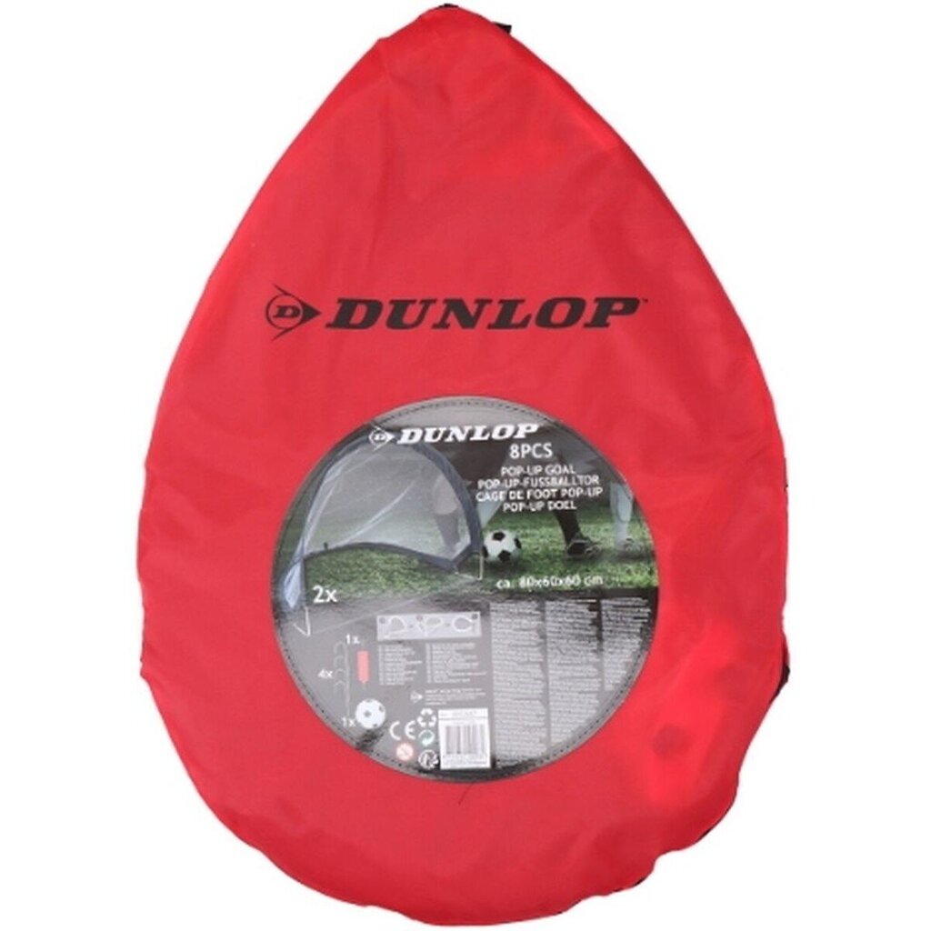 Jalgpalliväravate komplekt Dunlop, 80x60x60 cm hind ja info | Jalgpalliväravad ja -võrgud | kaup24.ee