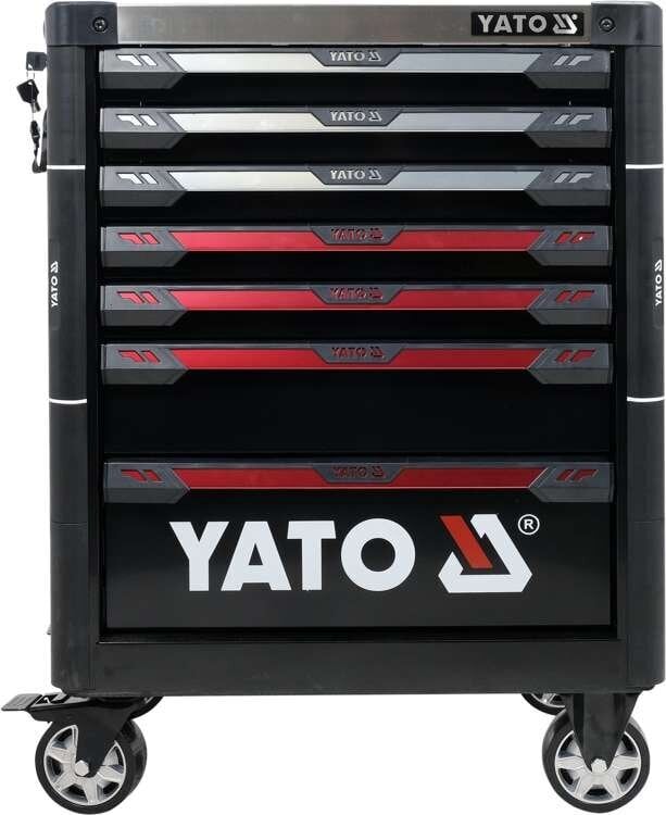 Kapp koos tööriistadega 157 tk. 7 sahtlit Yato (YT-55308) hind ja info | Käsitööriistad | kaup24.ee