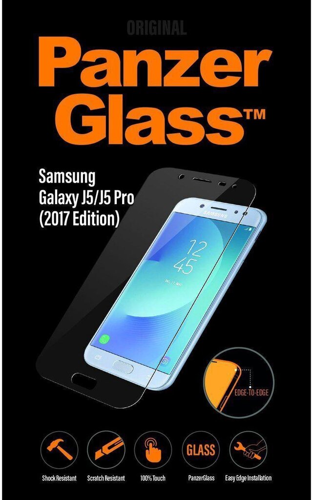 Kaitseklaas PanzerGlass 7120, sobib Samsung Galaxy J5 2017 цена и информация | Ekraani kaitsekiled | kaup24.ee