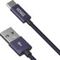 Punutud kaabel YENKEE, 2.0 USB A - USB C, 480 Mbps, 3A, 2m, alumiiniumist korpus, lilla hind ja info | Mobiiltelefonide kaablid | kaup24.ee
