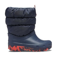 Crocs™ laste talvesaapad NEO PUFF BOOT, tumesinine цена и информация | Ботинки детские | kaup24.ee