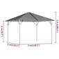 vidaXL varjualune katusega, 3 x 3 m, antratsiithall hind ja info | Varikatused ja aiapaviljonid | kaup24.ee