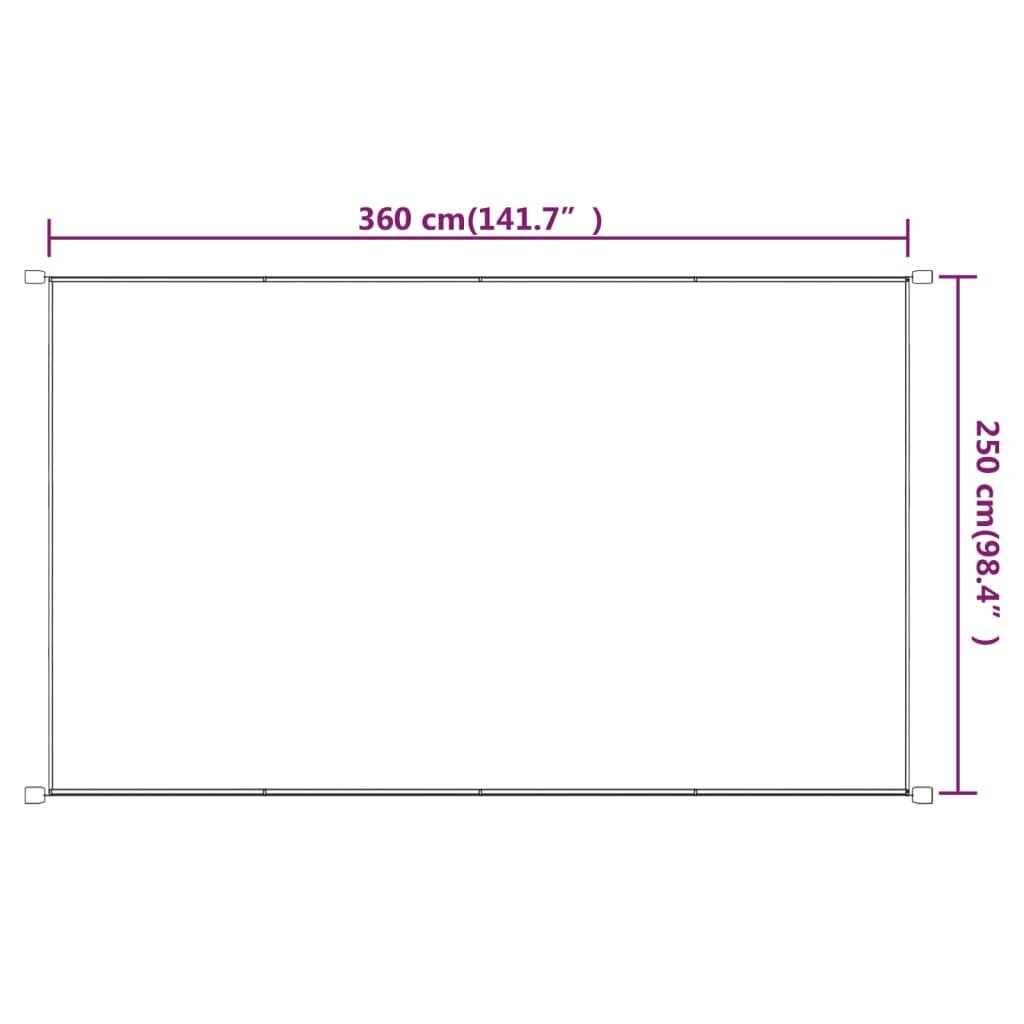 vidaXL vertikaalne varikatus, sinine, 250 x 360 cm, Oxfordi kangas hind ja info | Päikesevarjud, markiisid ja alused | kaup24.ee