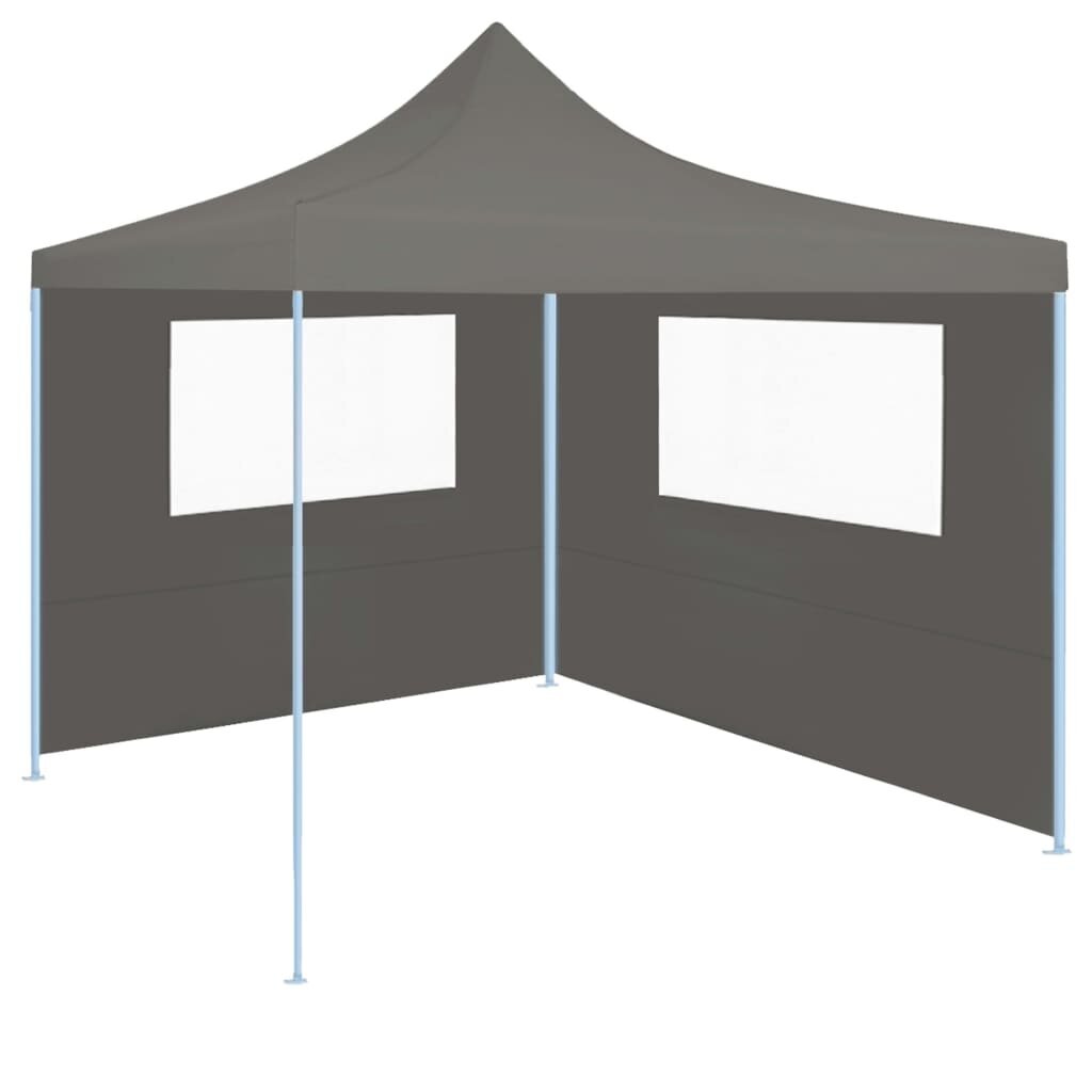 3070423 vidaXL Gazebo Sidewall külgsein aknaga 4x2 m antratsiit (315312) цена и информация | Varikatused ja aiapaviljonid | kaup24.ee