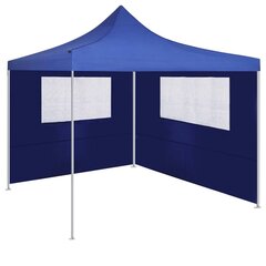 3070422 vidaXL Gazebo Akendega külgsein 4x2 m sinine (315311) hind ja info | Varikatused ja aiapaviljonid | kaup24.ee