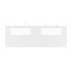 3070416 vidaXL Gazebo Akendega 590 x 200 cm valge külgsein (315305) hind ja info | Varikatused ja aiapaviljonid | kaup24.ee