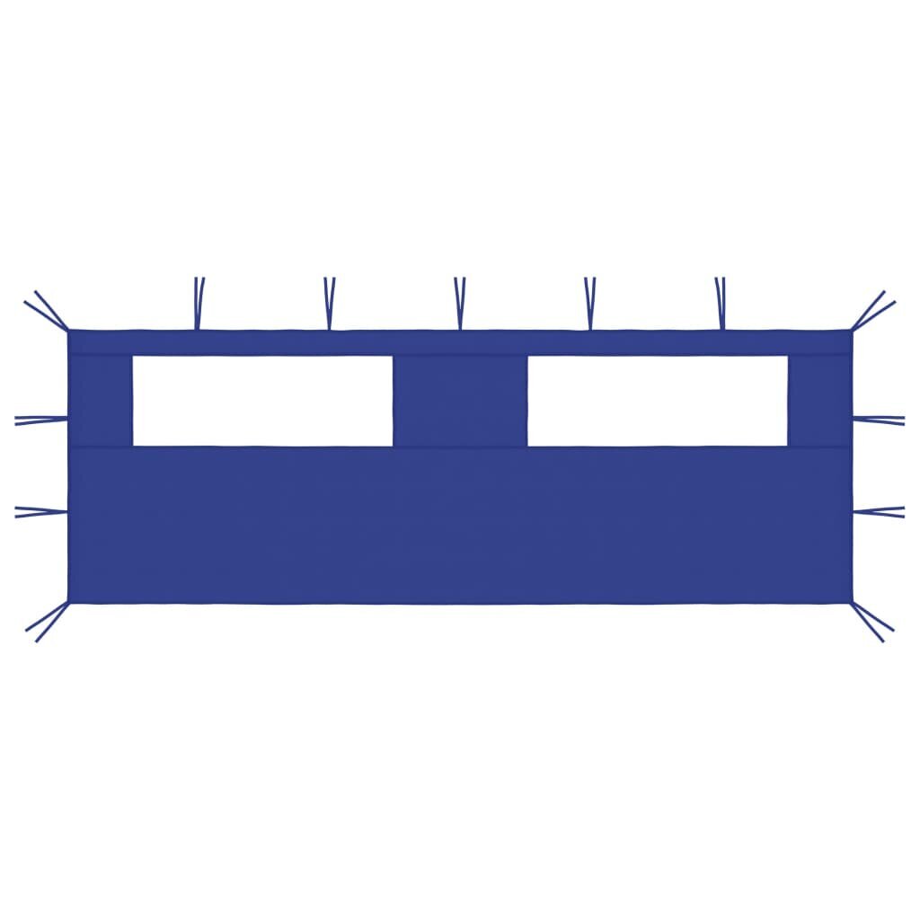 3070414 vidaXL Gazebo Akendega 590 x 200 cm sinine külgsein (315303) цена и информация | Varikatused ja aiapaviljonid | kaup24.ee