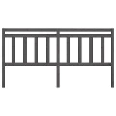 Изголовье кровати, 206x4x100 см, серое цена и информация | Кровати | kaup24.ee