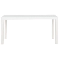 vidaXL aialaud, 150 x 90 x 72 cm, PP, valge цена и информация | Садовые столы и столики | kaup24.ee