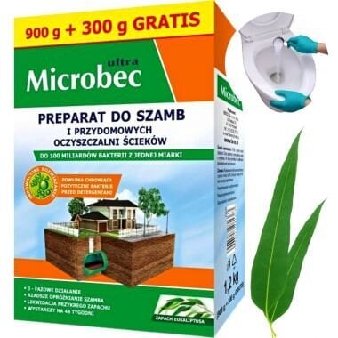 Preparaat BROS Microbec ultra kanalisatsioonikaevude ja individuaalsete puhastusjaamade jaoks, 1,2 kg hind ja info | Mikroorganismid, bakterid | kaup24.ee
