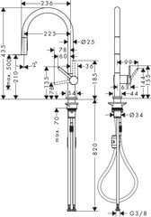 HANSGROHE Talis M54 Кухонный смеситель с выдвижной шлангом 72800000 цена и информация | Кухонные смесители  | kaup24.ee