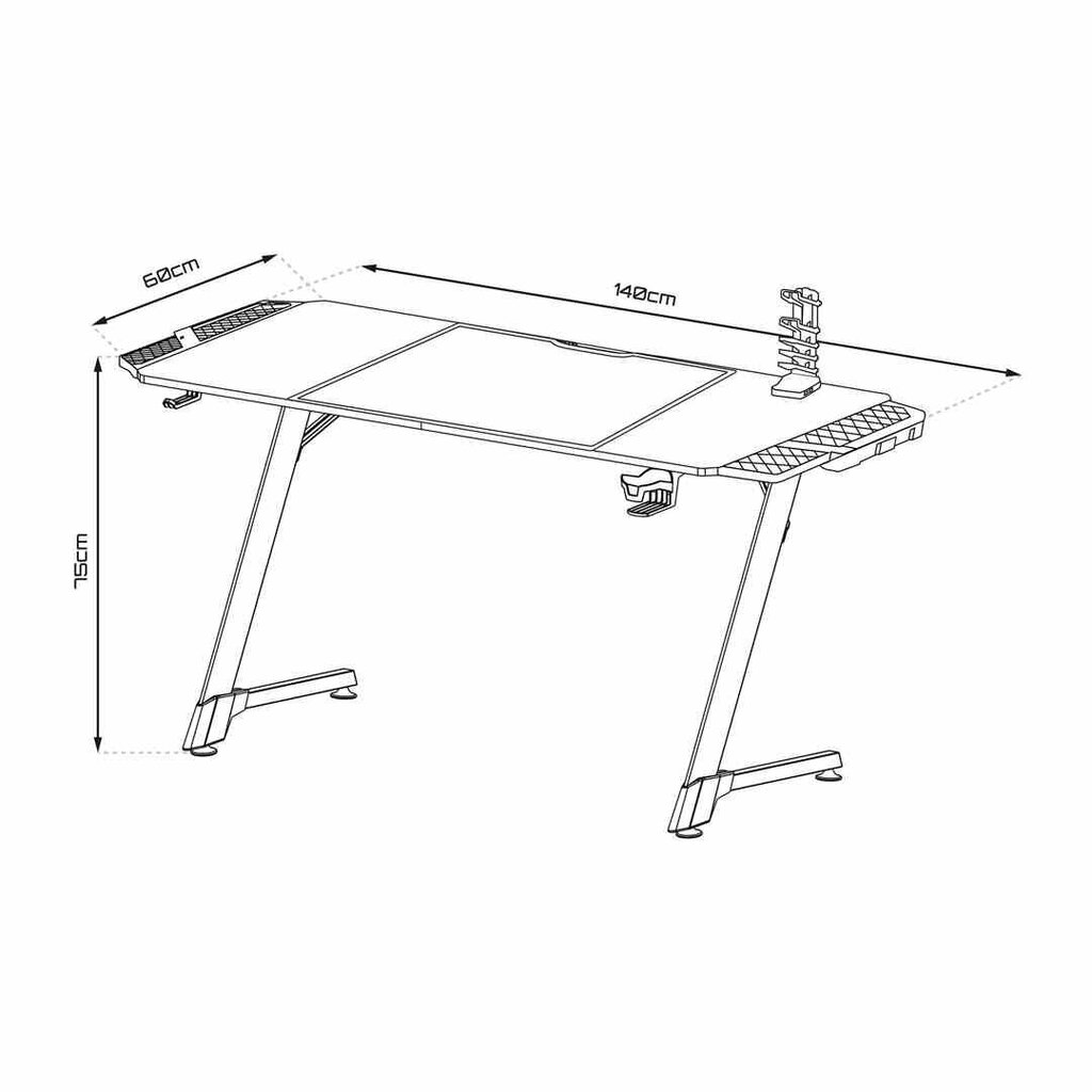 Arvutilaud Gamset Snake 1.4 hind ja info | Arvutilauad, kirjutuslauad | kaup24.ee