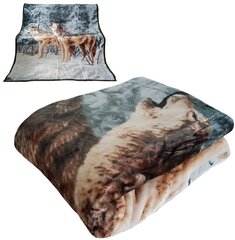 Voodikate - pleed KW-30, sinine - pruun, 160 x 210 cm hind ja info | Voodikatted, pleedid | kaup24.ee