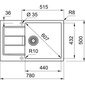 Tectonite valamu Franke, Sirius S2D 611-78 XL koos pistikuklapiga, Urban Grey цена и информация | Köögivalamud | kaup24.ee