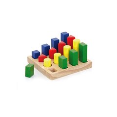 Деревянные разноцветные блоки - Viga Toys цена и информация | Игрушки для малышей | kaup24.ee