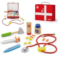 Puidust väike arstikomplekt kohvris - Viga Toys hind ja info | Arendavad mänguasjad | kaup24.ee