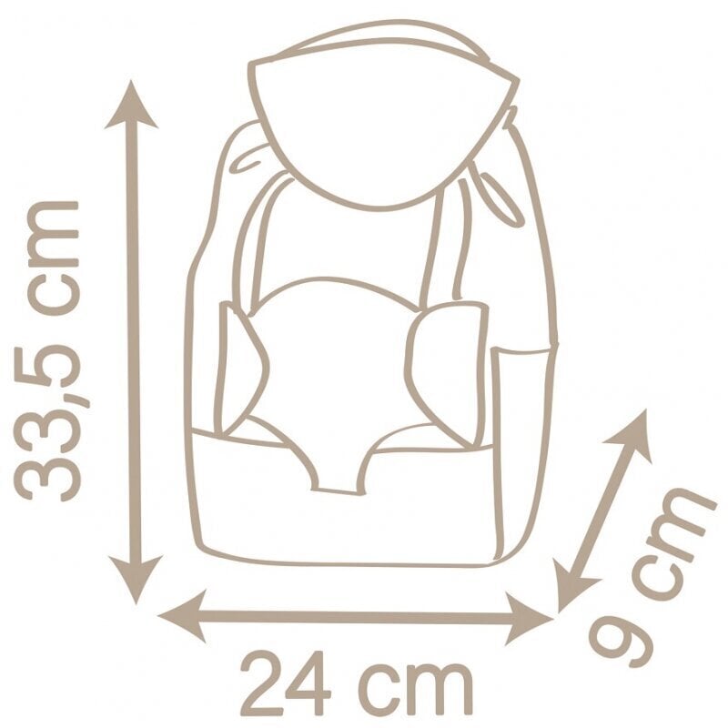 Smoby beebiõe seljakott koos nukuhoidjaga, heleroosa цена и информация | Tüdrukute mänguasjad | kaup24.ee