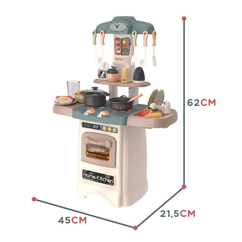 Laste köök helide ja tuledega, sinine hind ja info | Tüdrukute mänguasjad | kaup24.ee