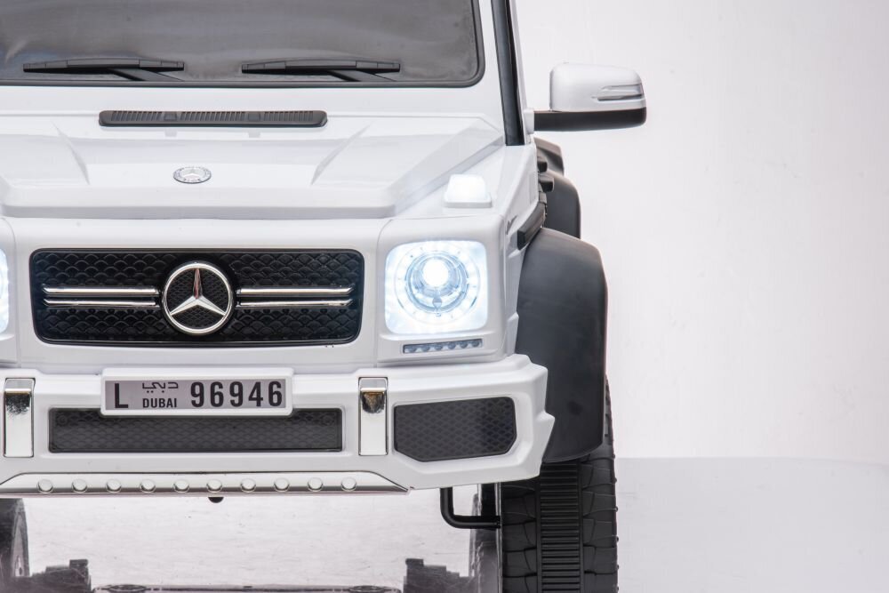 Laste ühekohaline elektriauto Mercedes G63 6 x 6, valge hind ja info | Laste elektriautod | kaup24.ee