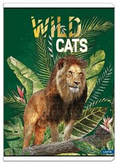 Märkmik A5, 52 lk, 80 g, ruuduline, Wild Cats hind ja info | Vihikud, märkmikud ja paberikaubad | kaup24.ee