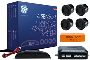 Система помощи при парковке с цифровым дисплеем M-Tech CP14, 18 мм, чёрная цена и информация | Системы парковки | kaup24.ee