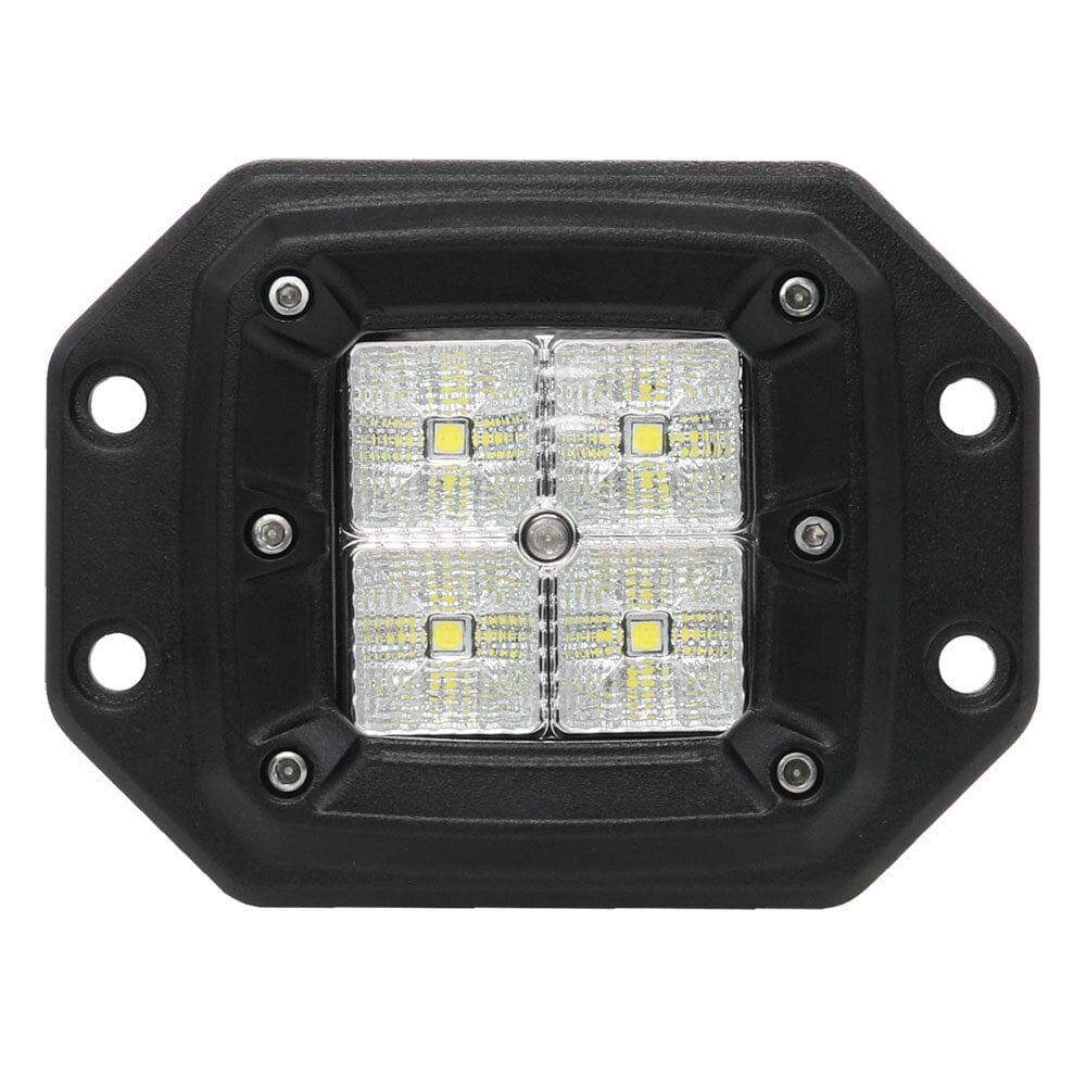 Töövalgusti – jõudlusseeria – ruudukujuline 4x5W LED 20W 10-32V üleujutus M-TECH hind ja info | Autopirnid | kaup24.ee