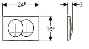 Кнопка смыва Geberit Delta 20 для унитаза белая (115.100.11.1) цена и информация | Детали для унитазов, биде | kaup24.ee