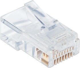 Pistikud Tehniliselt RJ45 8P8C Cat6, 100 tk. цена и информация | Кабели и провода | kaup24.ee