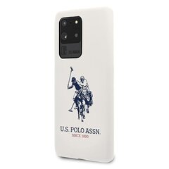 Чехол US Polo USHCS69SLHRWH для Samsung Galaxy S20 Ultra G988, белый цена и информация | Чехлы для телефонов | kaup24.ee