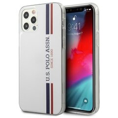 US Polo USHCP12MPCUSSWH iPhone 12/12 Pro 6.1 " valge Tricolor Collection цена и информация | Чехлы для телефонов | kaup24.ee