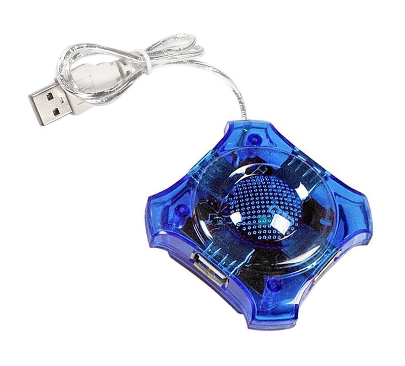 Jagaja Esperanza 4 ühendust EA150B USB2.0 STAR, sinine цена и информация | USB jagajad, adapterid | kaup24.ee