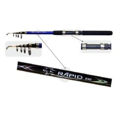 Teleskoopõng Fish2Fish Short Blue 2,4m 10-40g hind ja info | Ridvad, ridvahoidjad | kaup24.ee