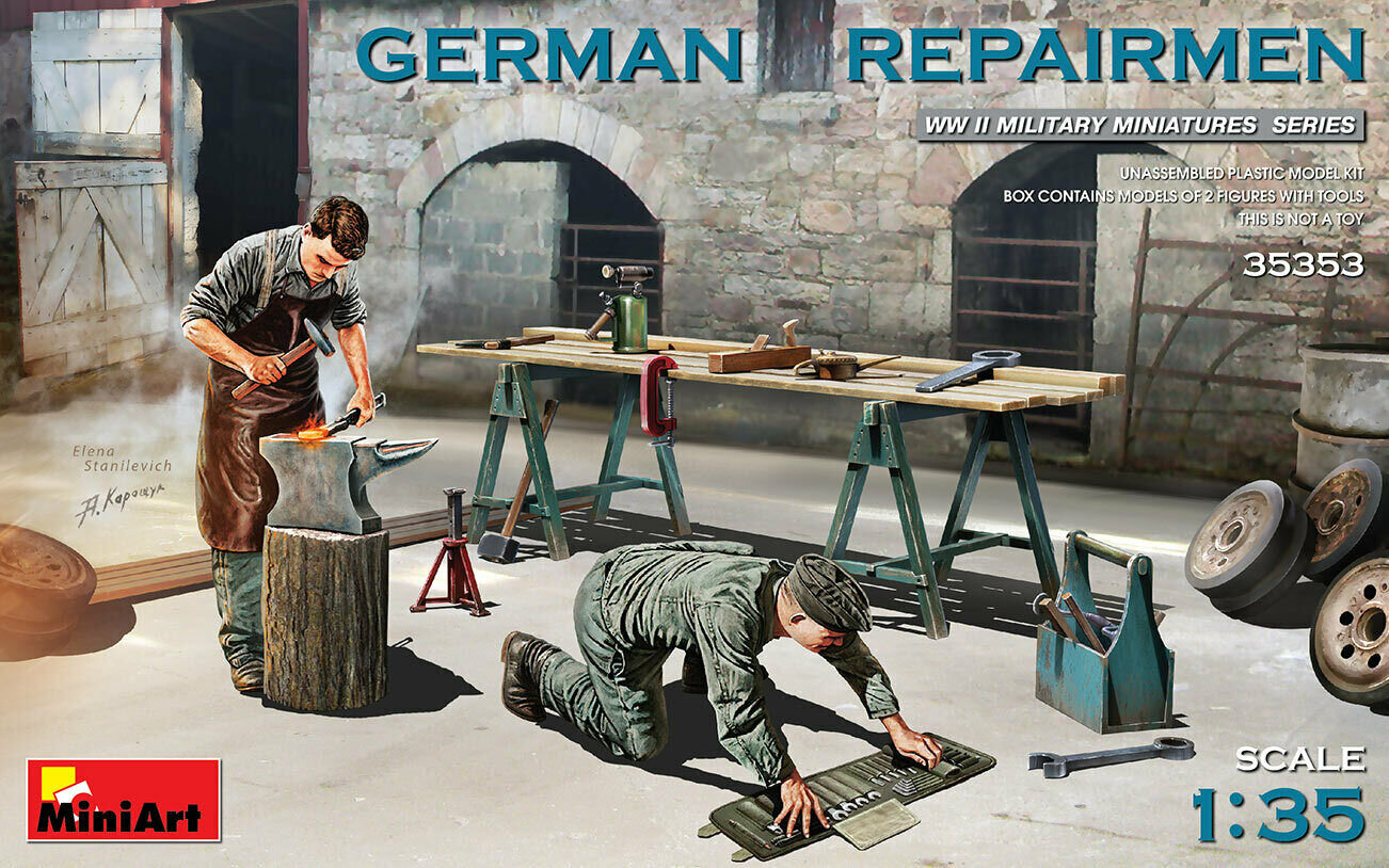 Liimitav mudel MiniArt 35353 German Repairmen 1/35 цена и информация | Liimitavad mudelid | kaup24.ee