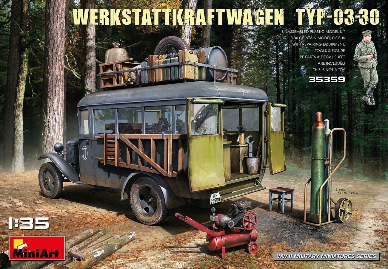 Liimitav mudel MiniArt 35359 Werkstattkraftwagen Typ-03-30 1/35 цена и информация | Liimitavad mudelid | kaup24.ee