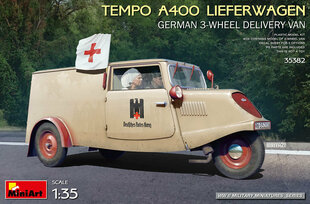 Сборная модель MiniArt - Tempo A400 Lieferwagen German 3-wheel Delivery Van, 1/35, 35382 цена и информация | Склеиваемые модели | kaup24.ee