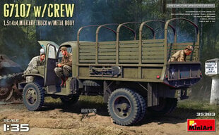 Liimitav mudel MiniArt 35383 G7107 w/CREW 1,5t 4X4 Cargo Truck w/Metal Body 1/35 hind ja info | Liimitavad mudelid | kaup24.ee